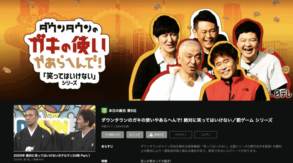 『絶対に笑ってはいけないホテルマン24時（2009）』