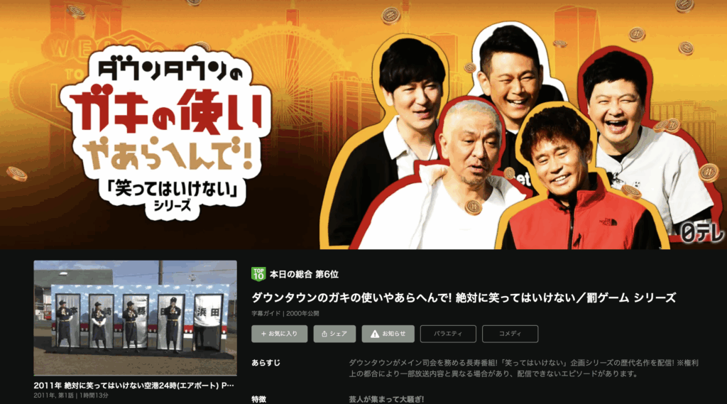 『絶対に笑ってはいけない空港24時（2011）』