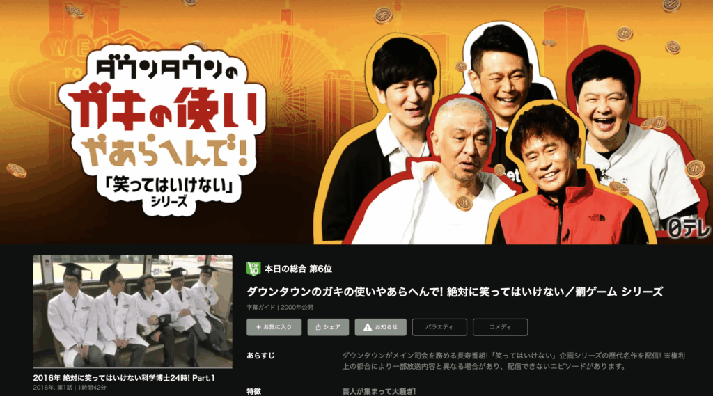 『絶対に笑ってはいけない科学博士24時（2016）』