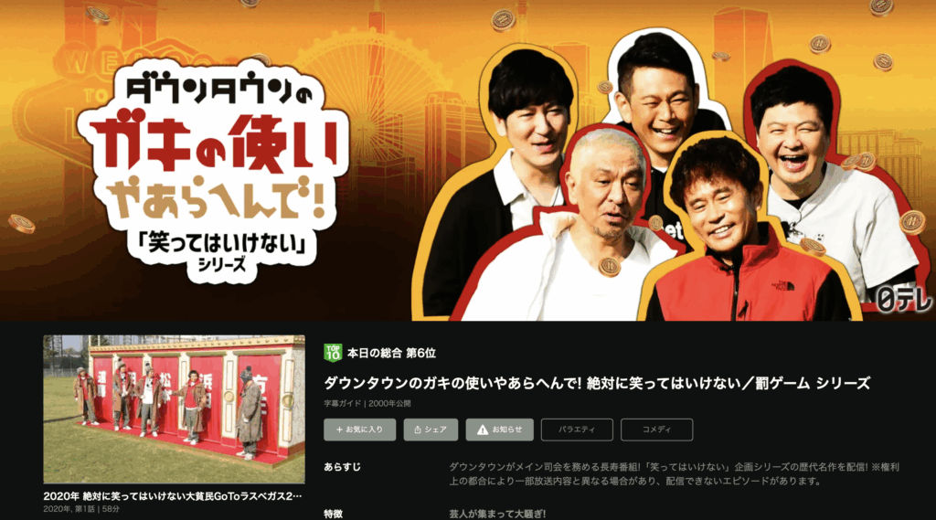 『絶対に笑ってはいけない大貧民GoToラスベガス24時！（2020）』