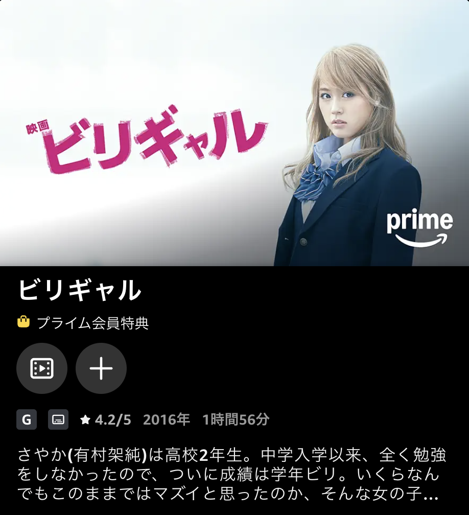 Amazonプライムビデオ『ビリギャル』