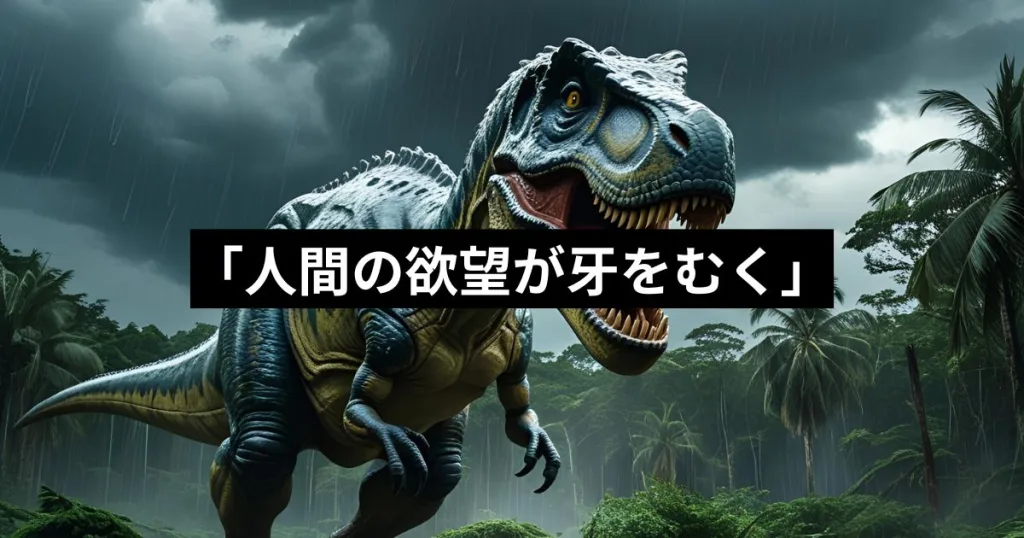 「人間の欲望が牙をむく」