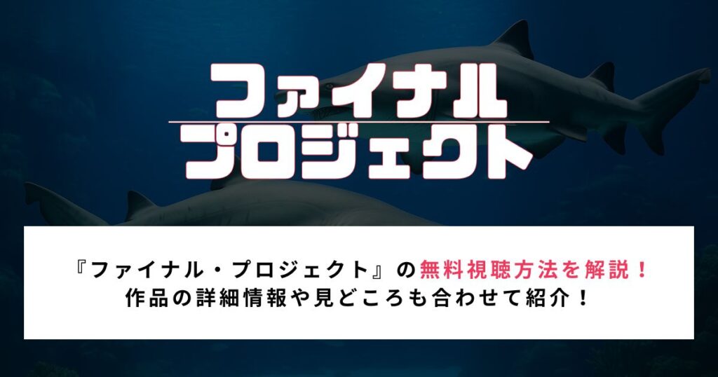 『ファイナル・プロジェクト』の無料視聴方法を解説！ 作品の詳細情報や見どころも合わせて紹介！