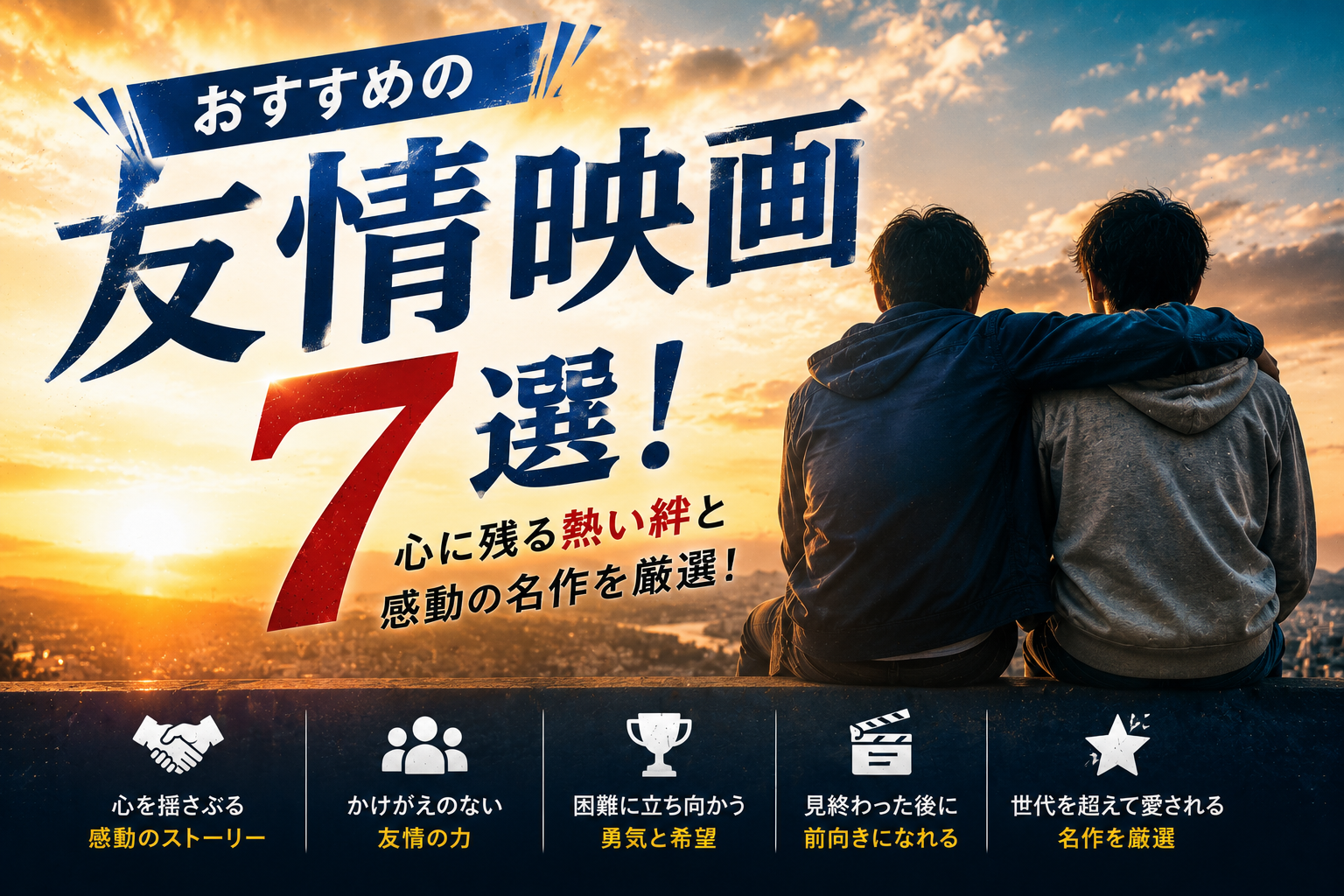 おすすめの友情映画7選｜心に残る熱い絆と感動の名作を厳選！